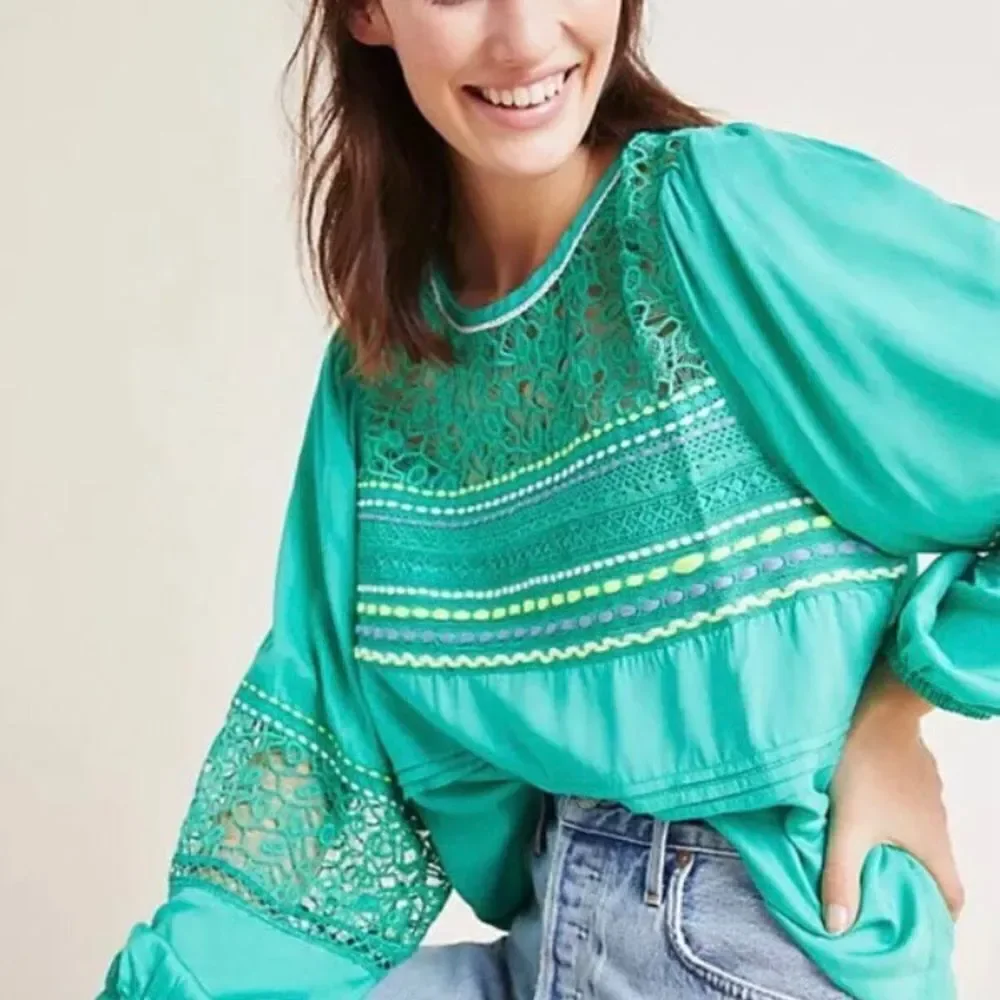 NWT Anthropologie Bl^nk London Blouse  size XS